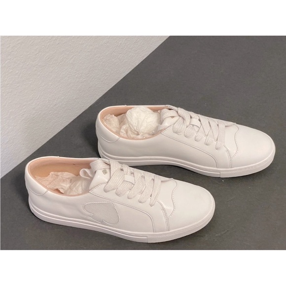 Kate Spade White Leather Sneakers Size 8.5. NWOT. - Picture 5 of 16